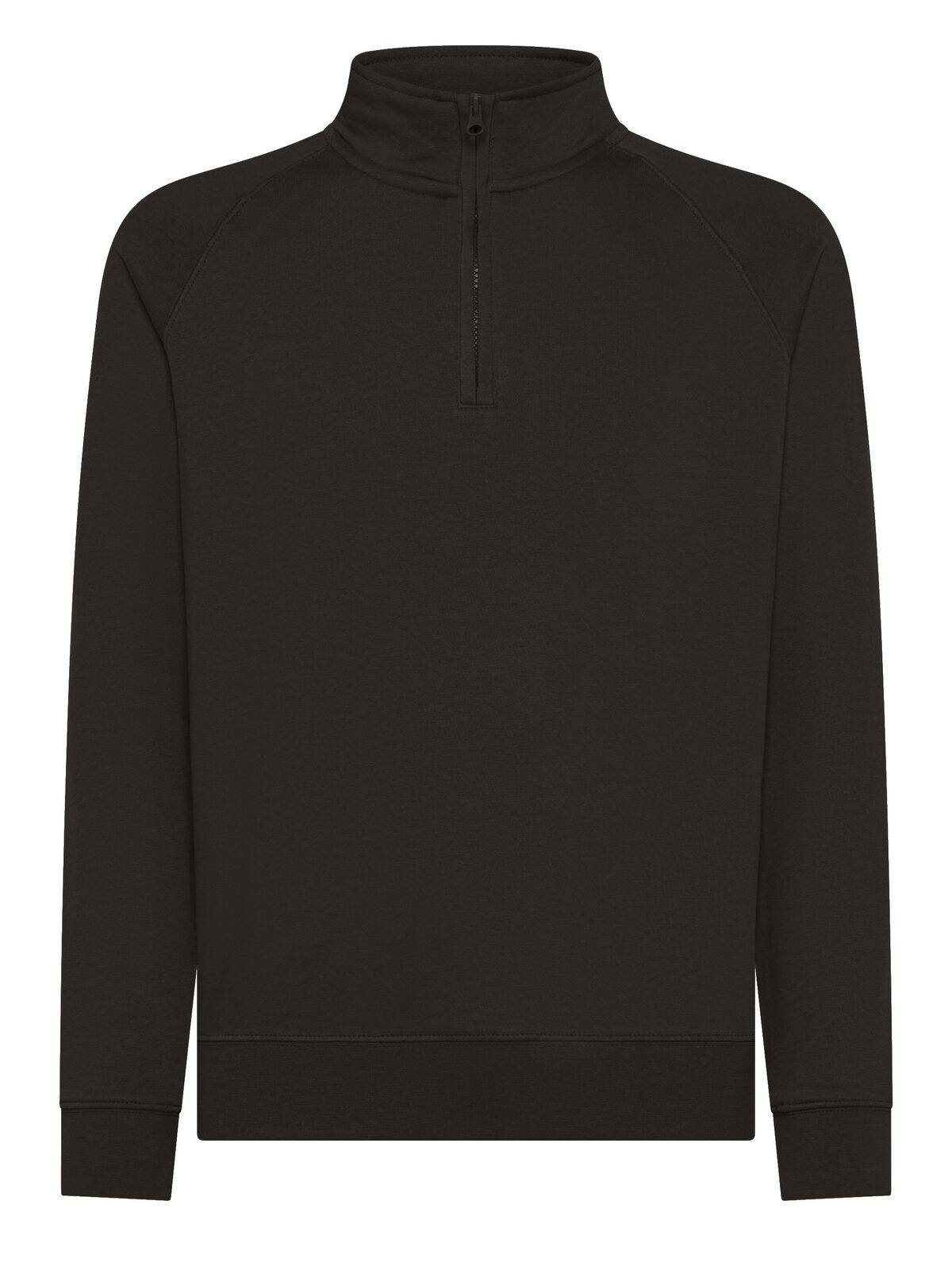 Sweat à col zippé raglan - BK - Noir