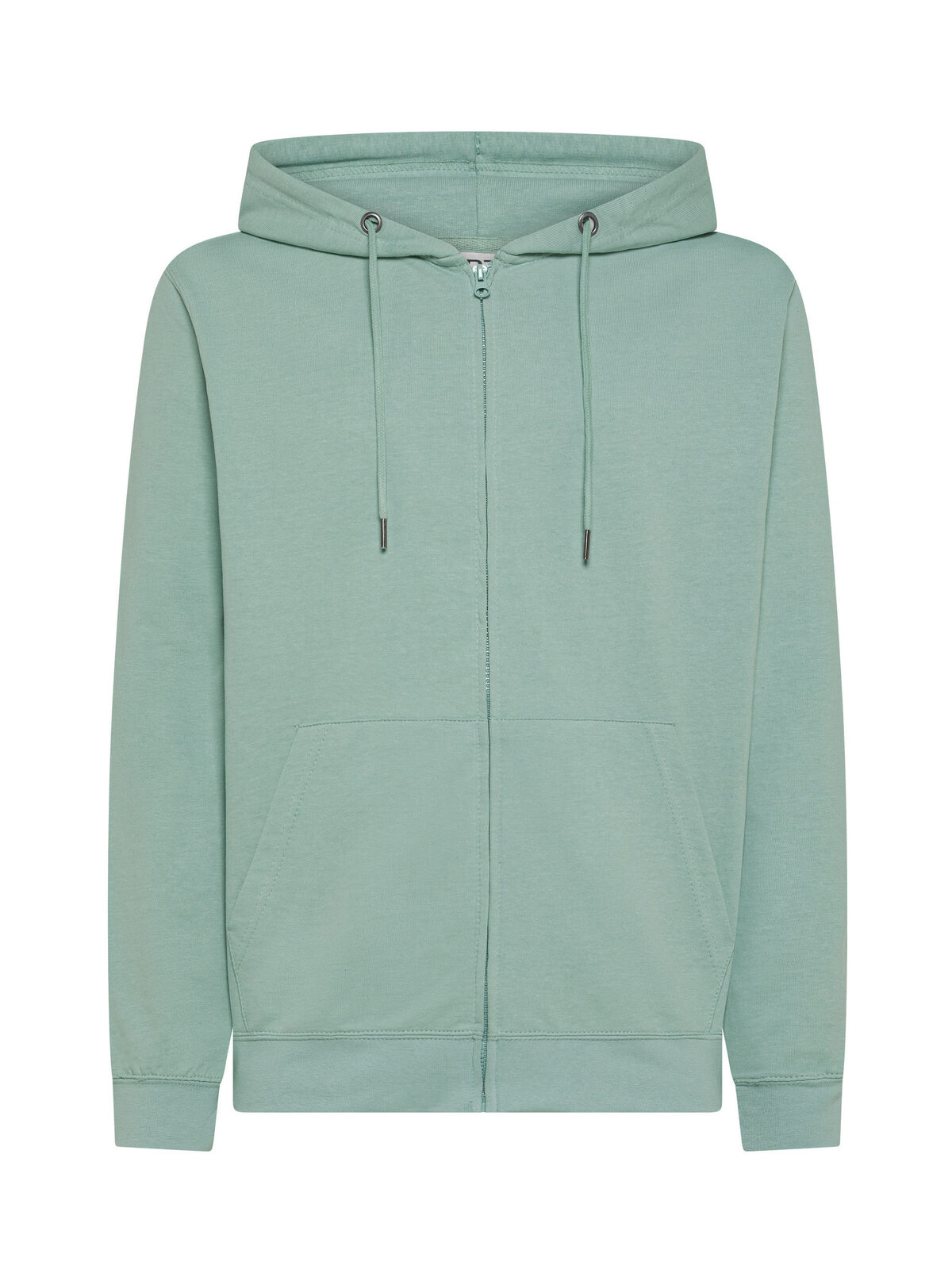 Sweat à capuche zippé en éponge - SA - Sage