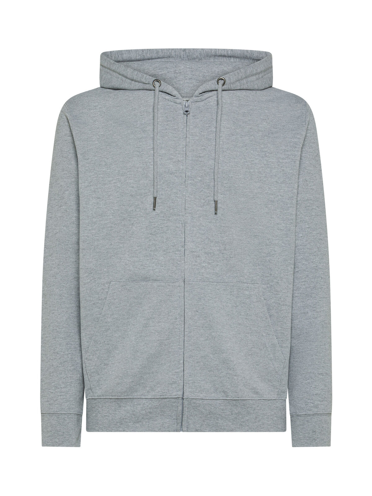Sweat à capuche zippé en éponge - GY - Bruyère grise