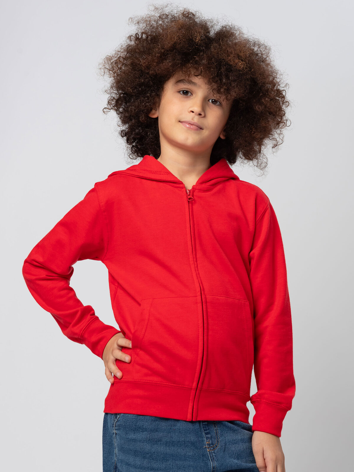 Sweat à capuche zippé en éponge pour enfants