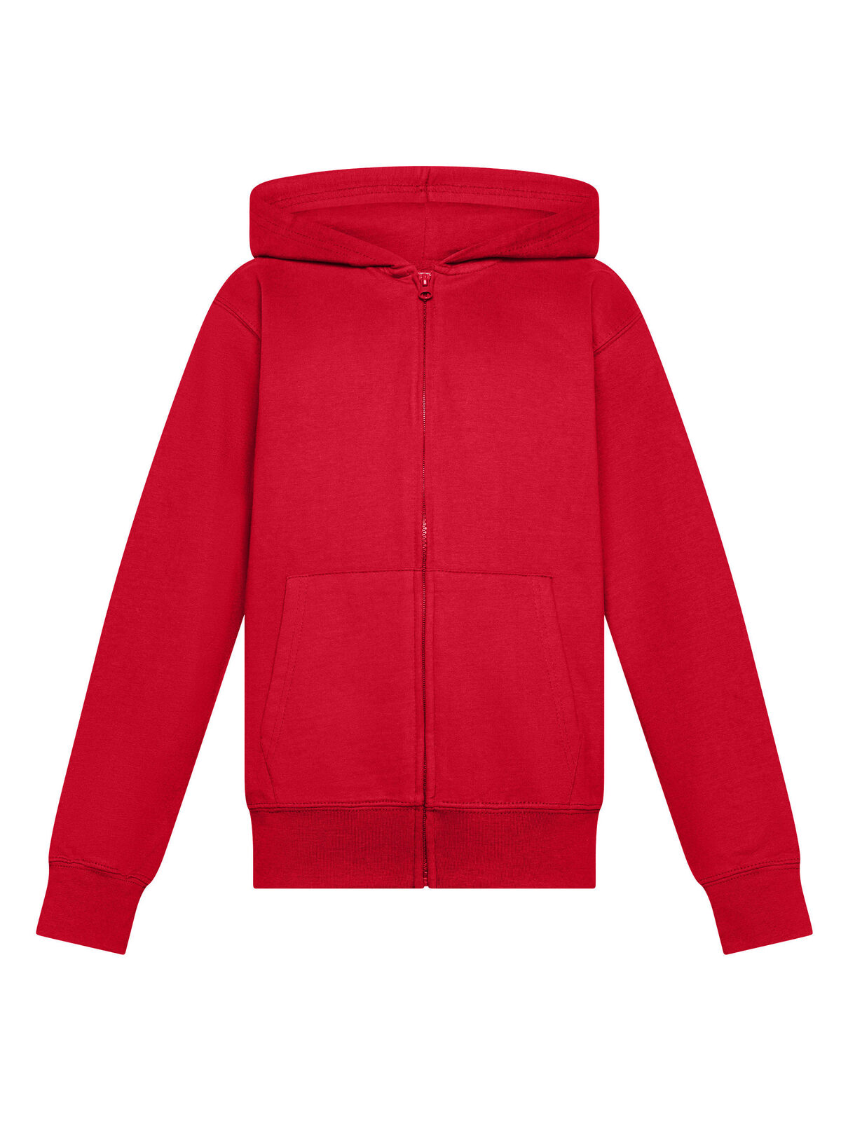 Sweat à capuche zippé en éponge pour enfants - rouge