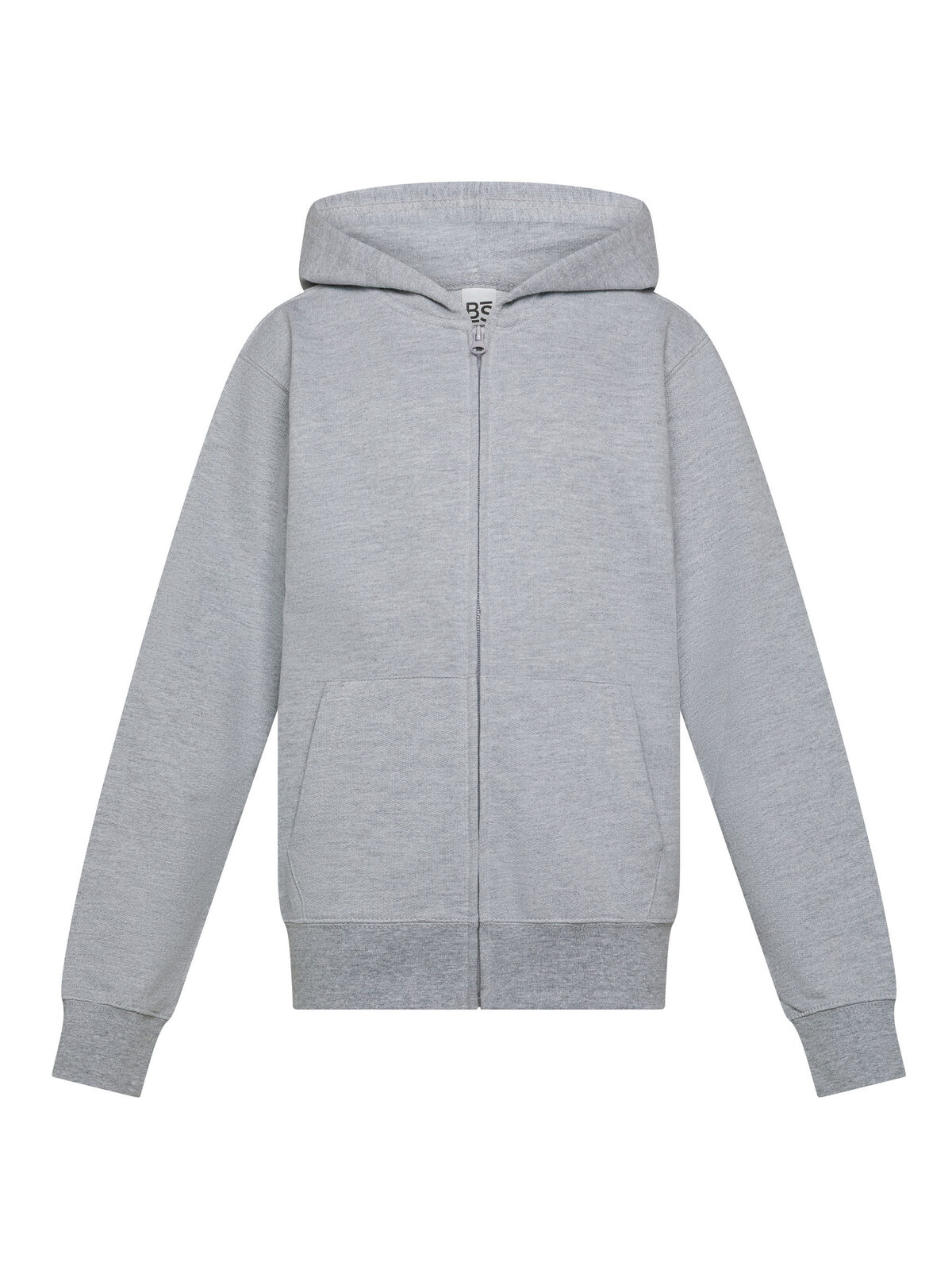 Sweat à capuche zippé en éponge pour enfants - bruyère grise