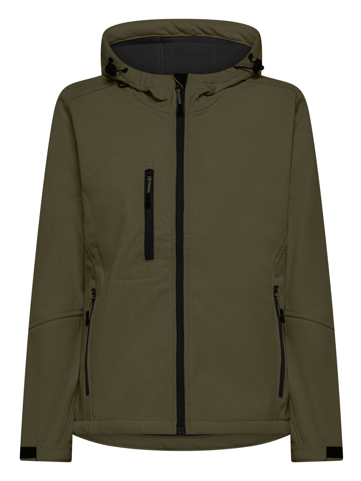 Veste softshell à capuche pour femme - MI - Militaire