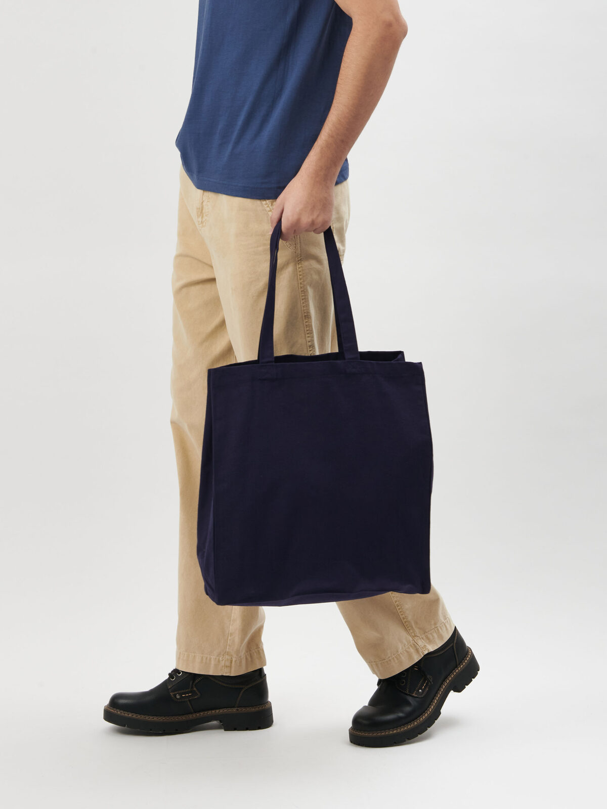 Sac cabas en toile avec soufflet