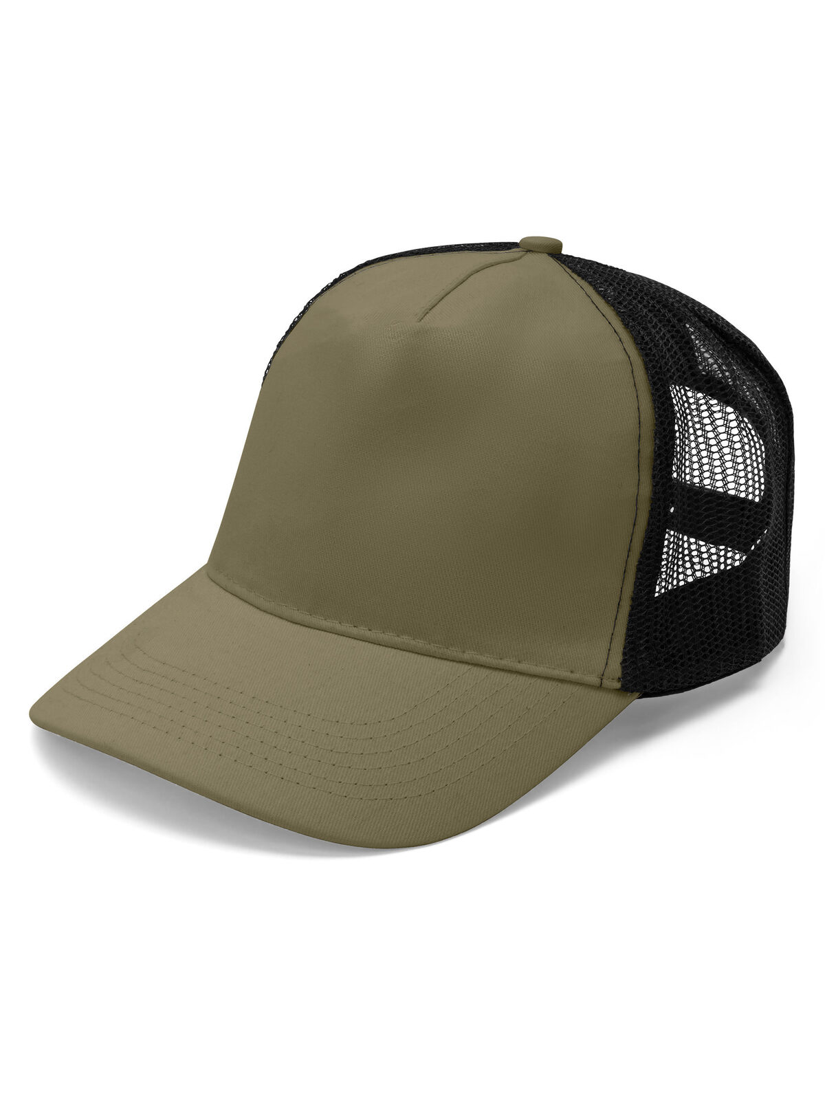 Bonnet en coton à mailles - OLBK - OLIVE-NOIR