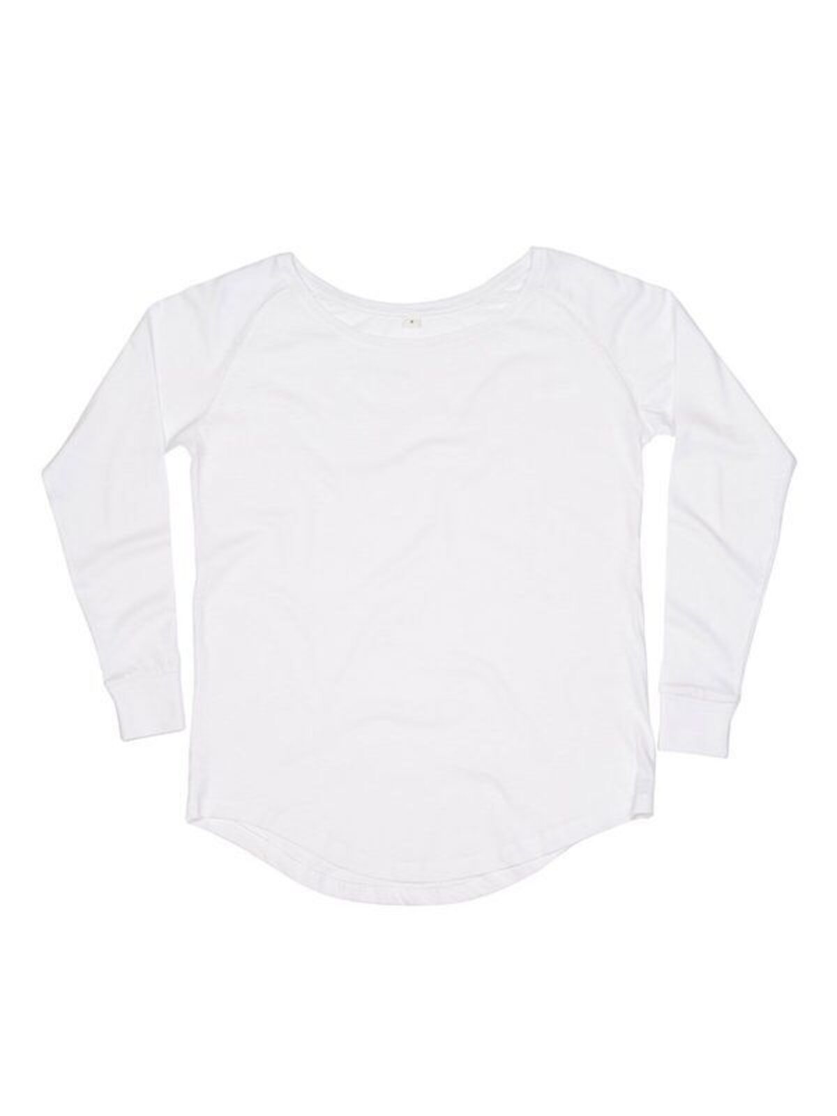 T-shirt à manches longues ample pour femme - WH - Blanc