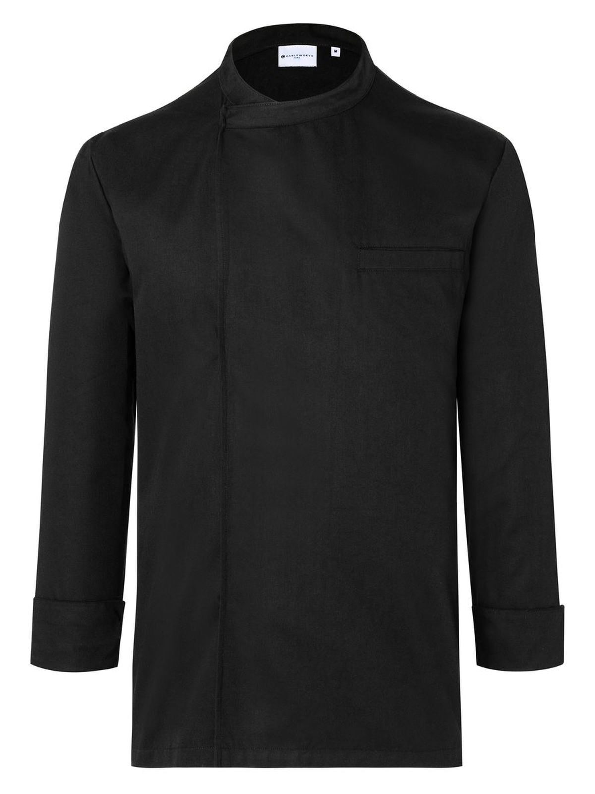 Chemise de chef à manches longues, pull basique - 1 - NOIR