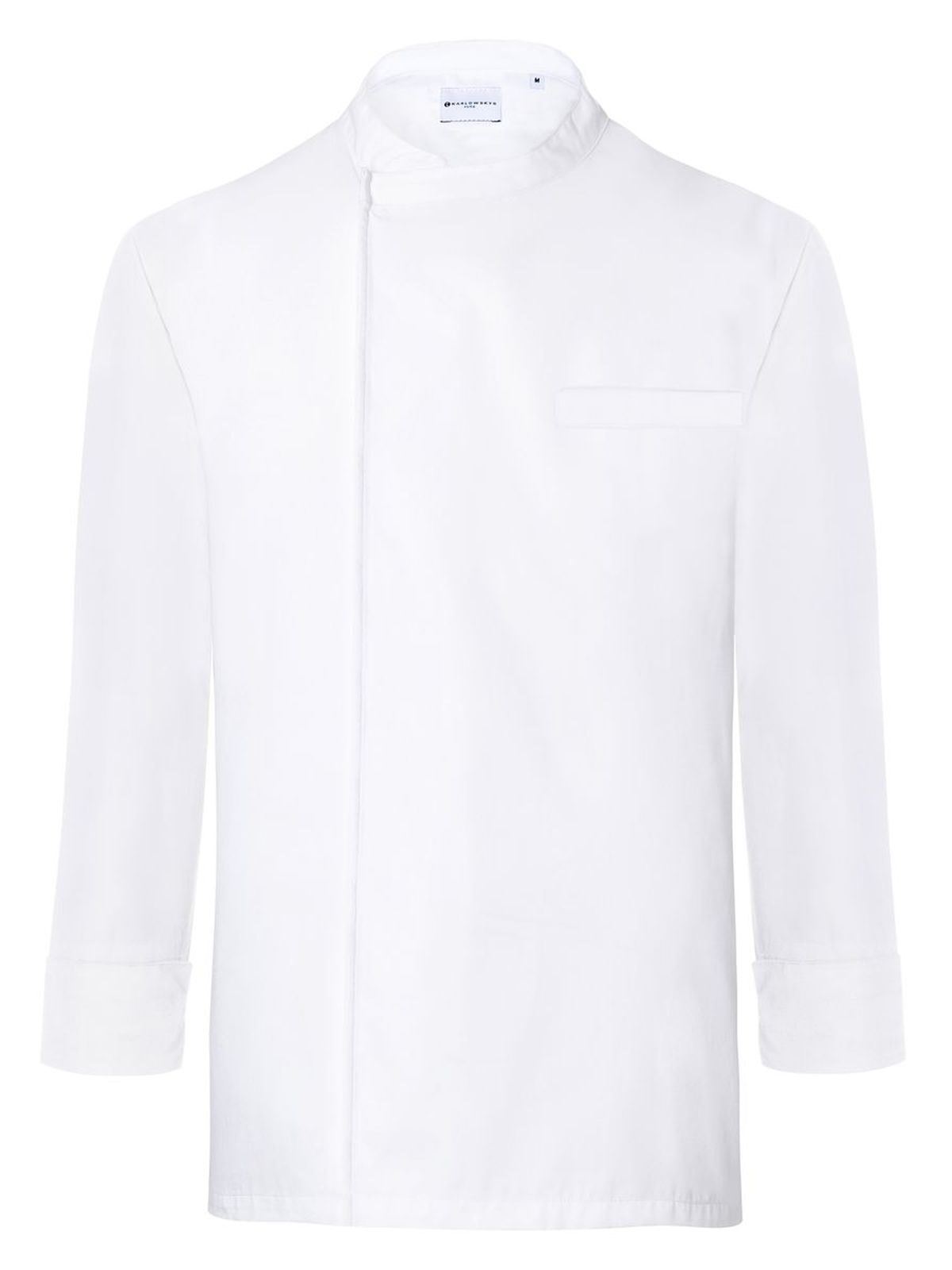 Chemise de chef à manches longues, pull basique - 000 - BLANC