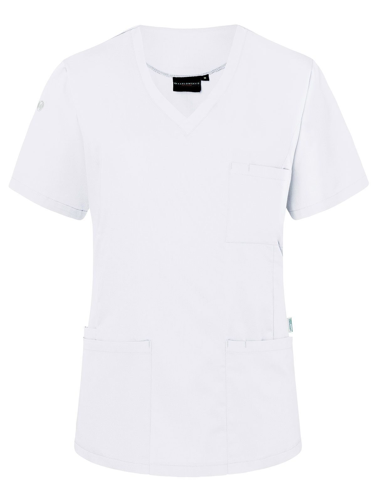 Tunique à enfiler à manches courtes pour femme - 3 - Blanc