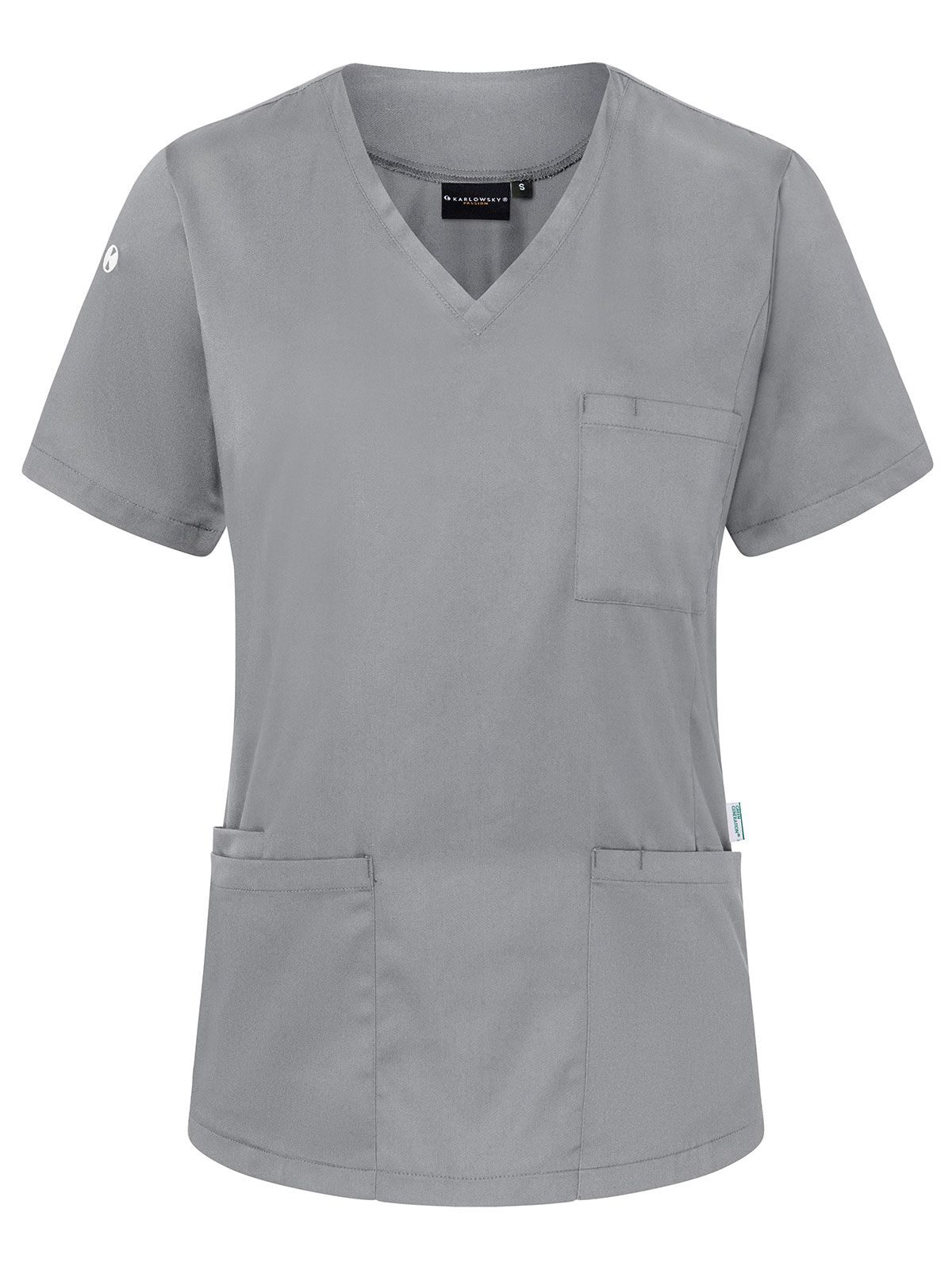 Tunique à enfiler à manches courtes pour femme - 68 - Gris Platine