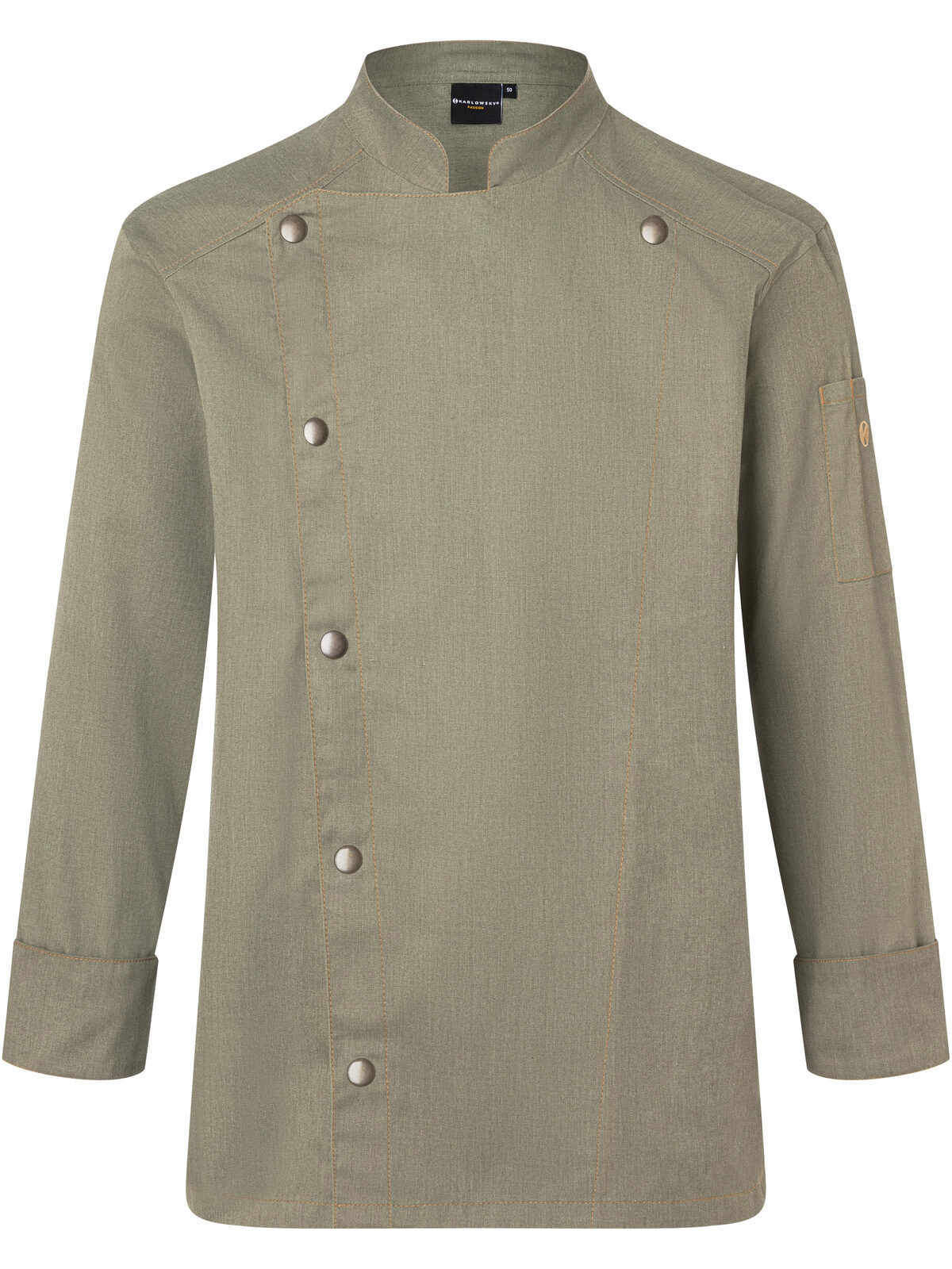 Veste de chef style jean - Vert mousse vintage