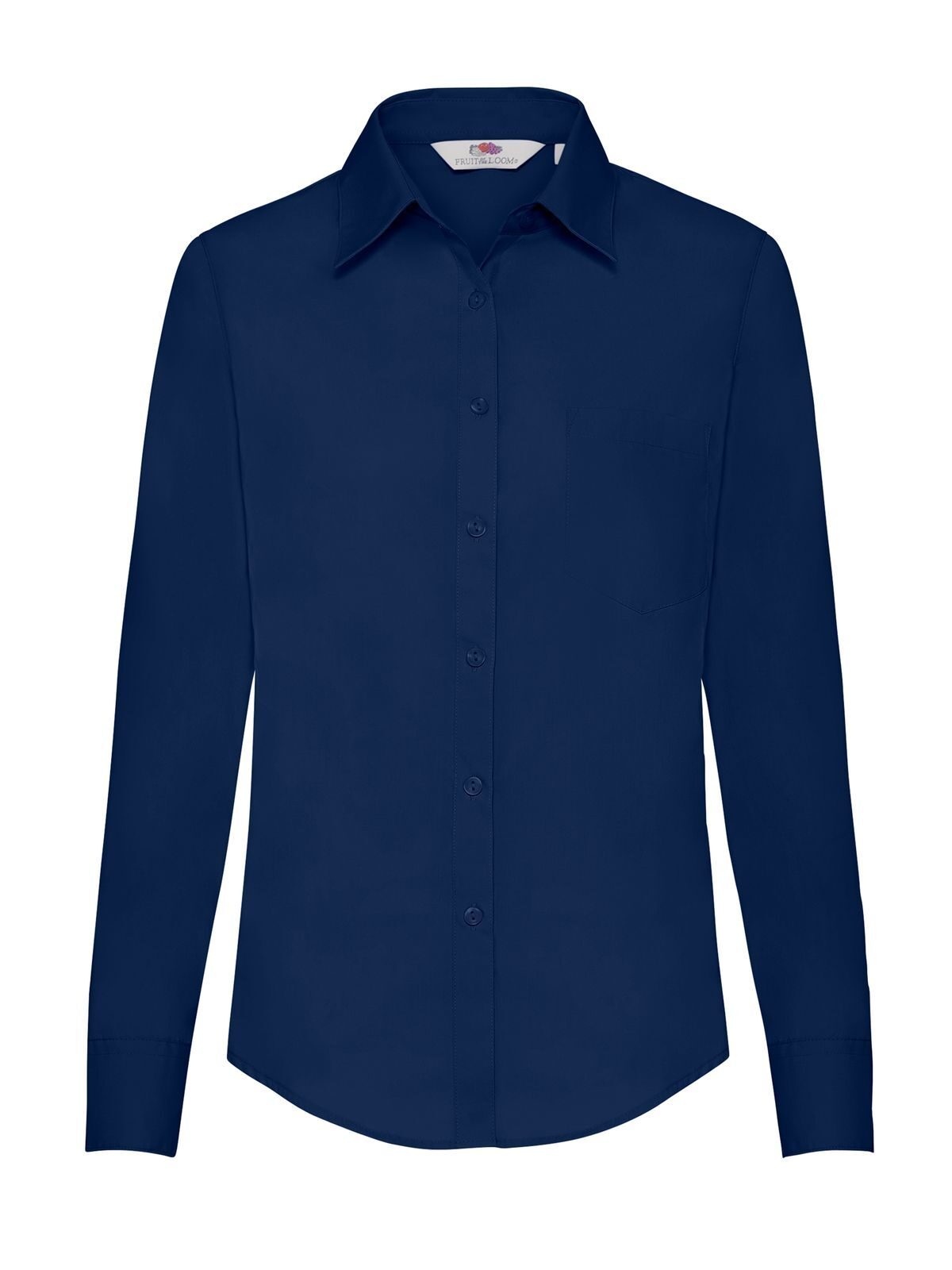 Chemise en popeline à manches longues pour femme - 32 - Bleu marine