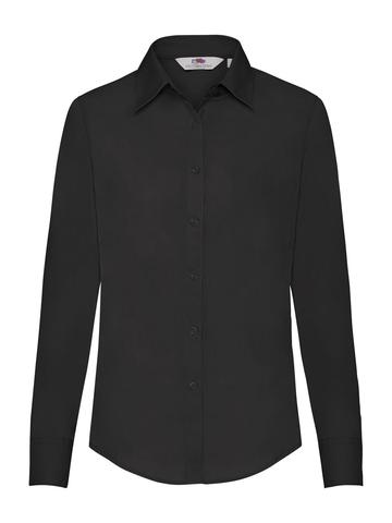 Chemise en popeline à manches longues pour femme - 