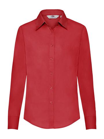 Chemise en popeline à manches longues pour femme - 