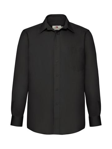 Chemise en popeline à manches longues pour homme - 