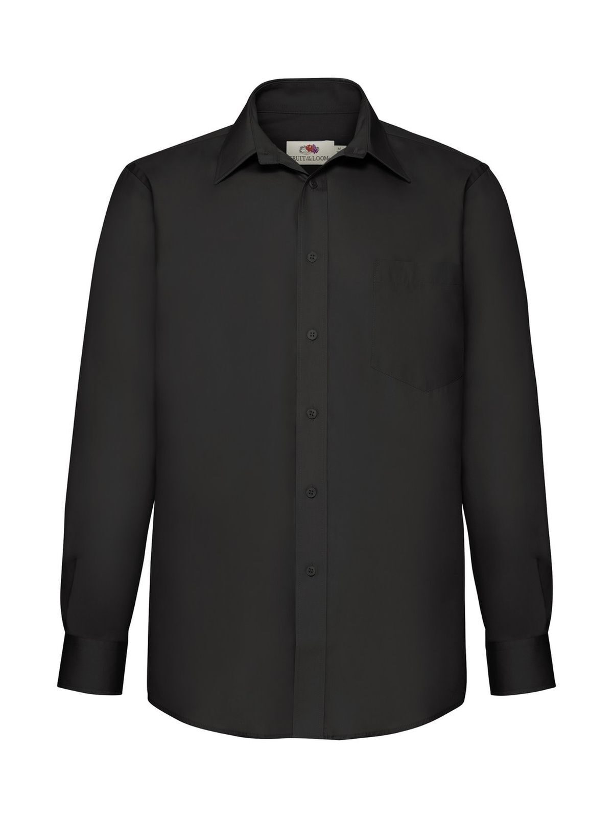 Chemise en popeline à manches longues pour homme - 36 - Noir