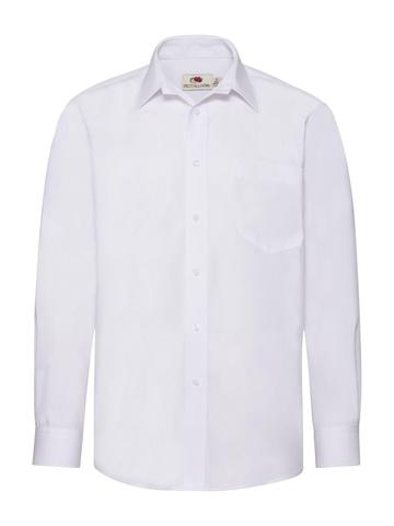 Chemise en popeline à manches longues pour homme - 