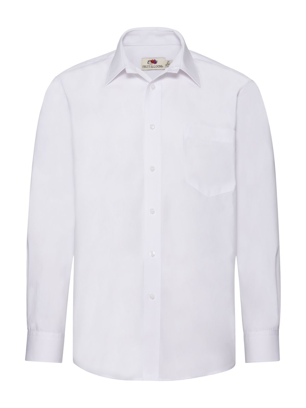 Chemise en popeline à manches longues pour homme - 30 - Blanc