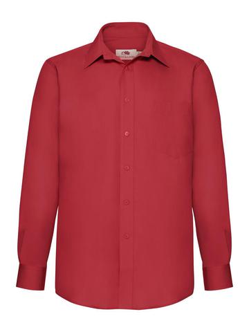 Chemise en popeline à manches longues pour homme - 