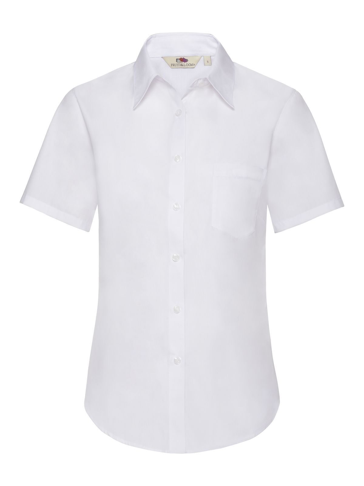 Chemise en popeline à manches courtes pour femme - 30 - Blanc