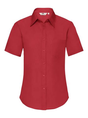 Chemise en popeline à manches courtes pour femme - 