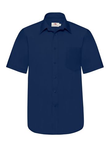 Chemise en popeline à manches courtes pour homme - 