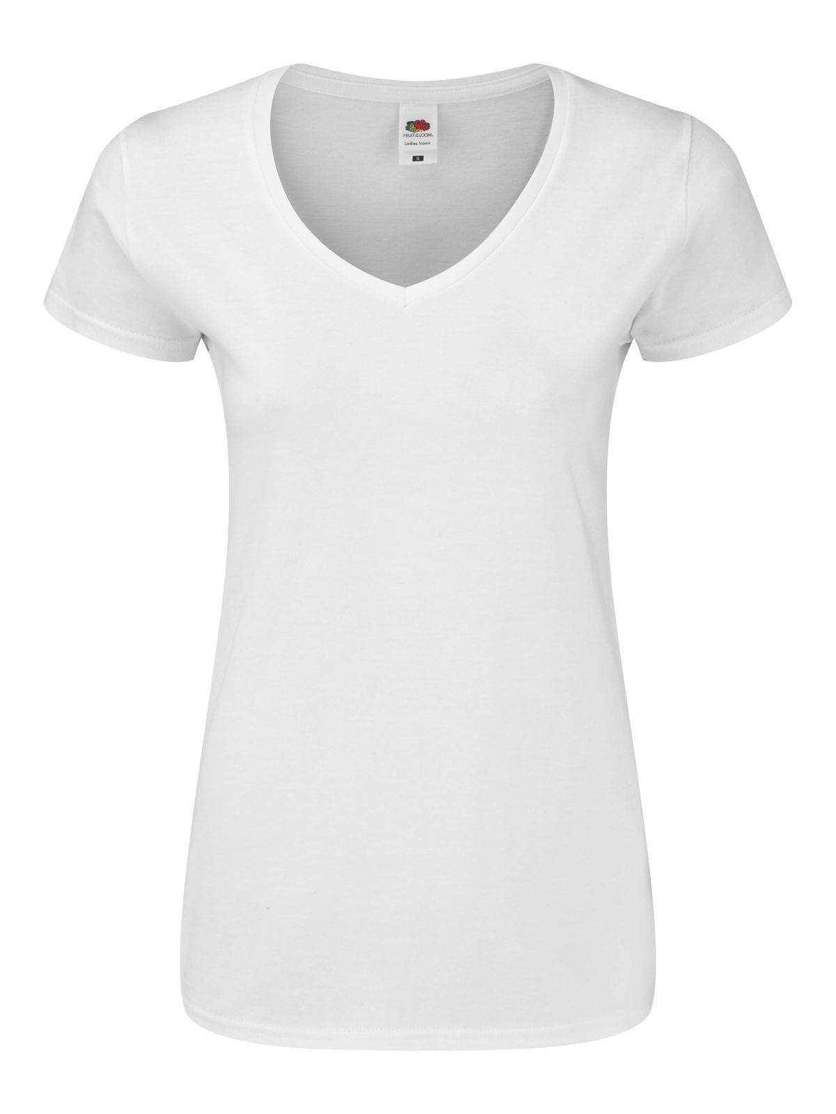 T-shirt iconique à col en V pour femme 150 - 30 - Blanc