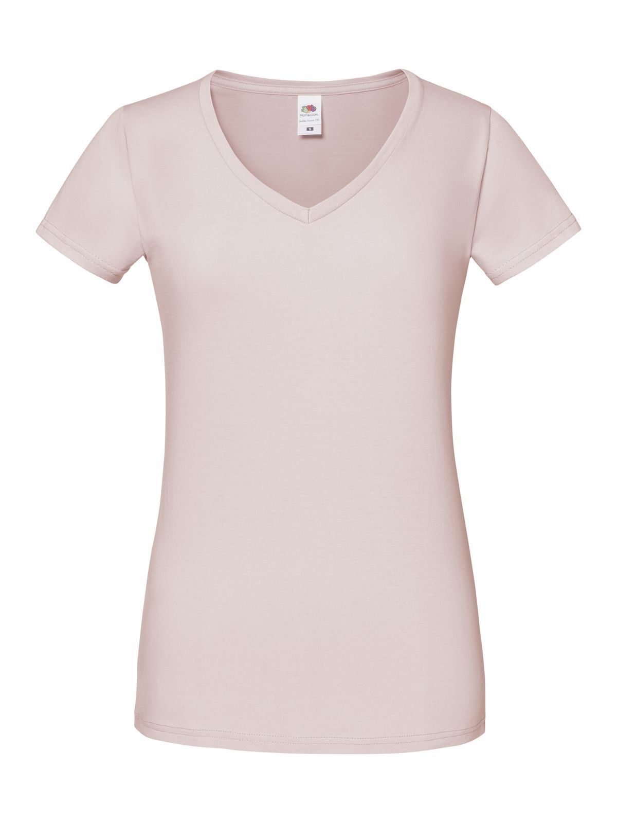 T-shirt iconique à col en V pour femme 150 - PR - Rose poudrée