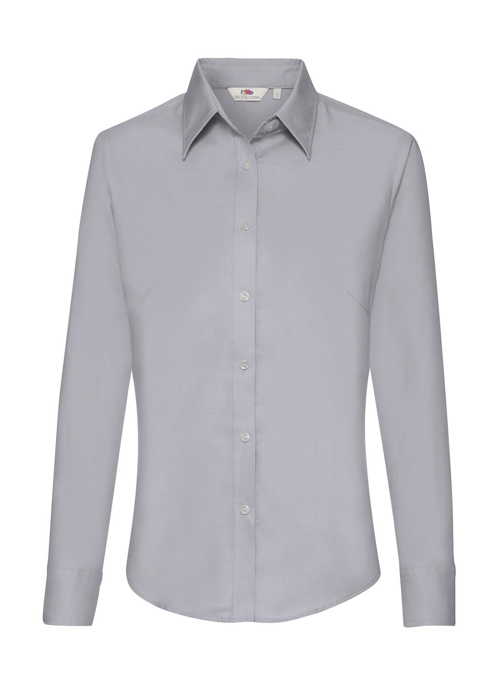 Chemise Oxford à manches longues pour femme - Gris Oxford