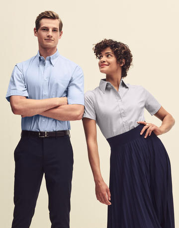 Chemise Oxford pour femme à manches courtes