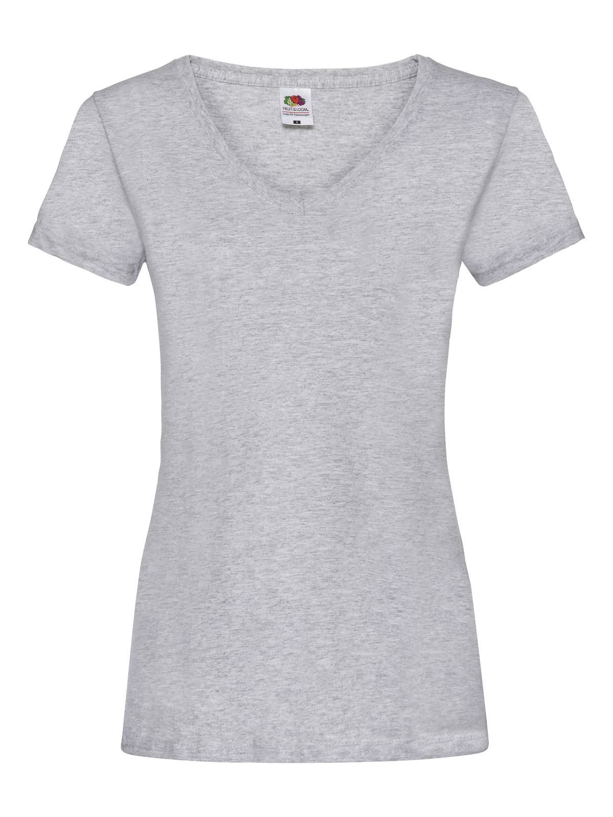 T-shirt à col en V pour femmes, léger et confortable - 94 - Gris chiné