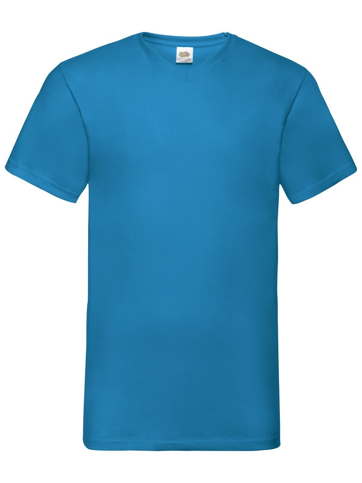 T-shirt à col en V Valueweight - Bleu azur