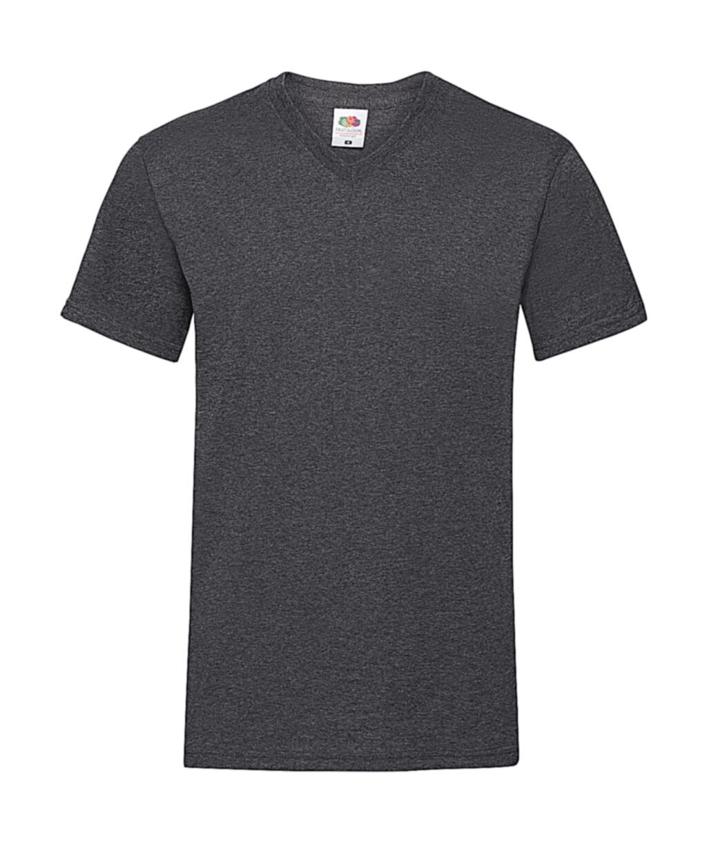 T-shirt à col en V Valueweight - HD - Gris foncé chiné