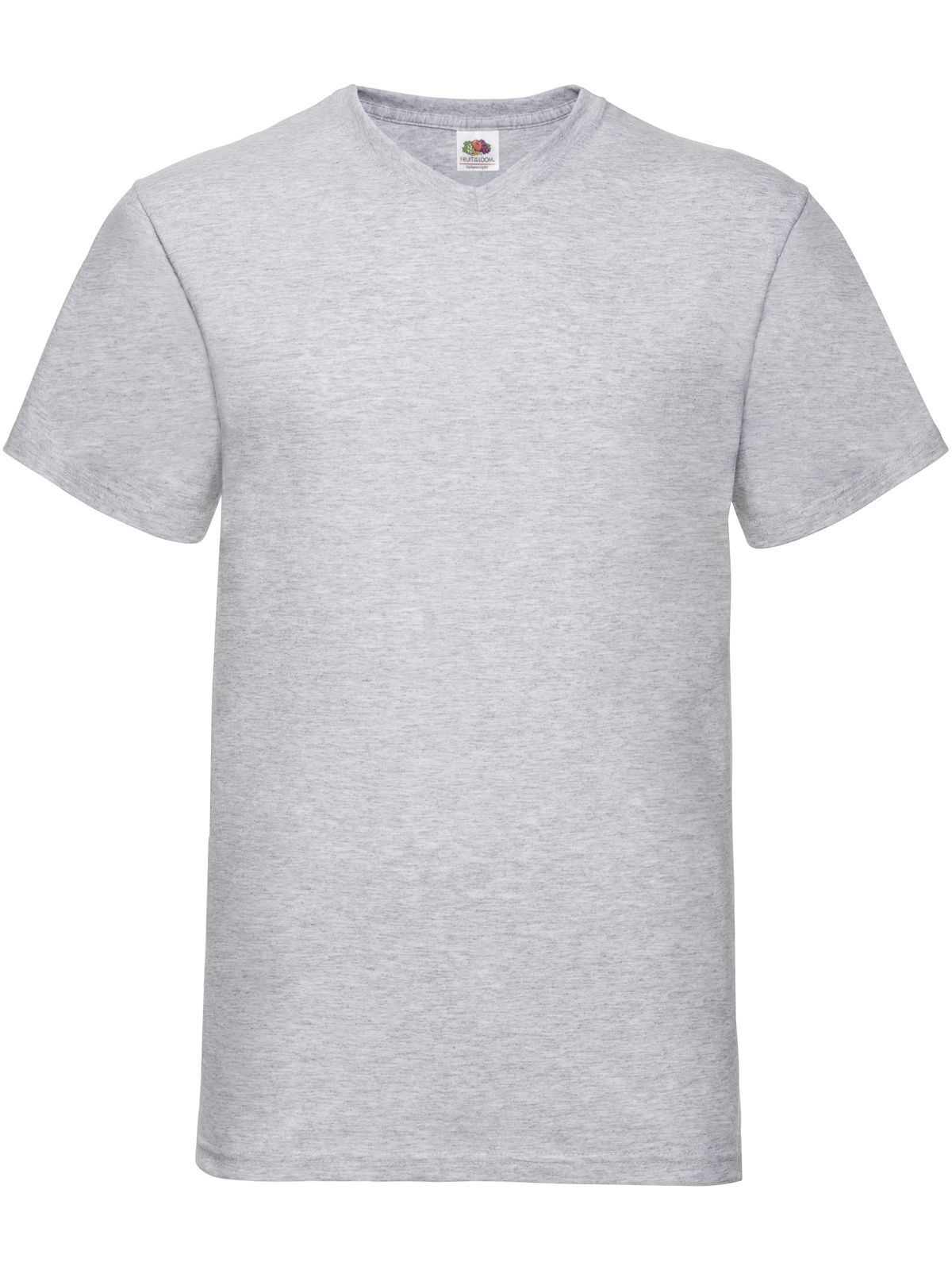 T-shirt à col en V Valueweight - 94 - Gris chiné