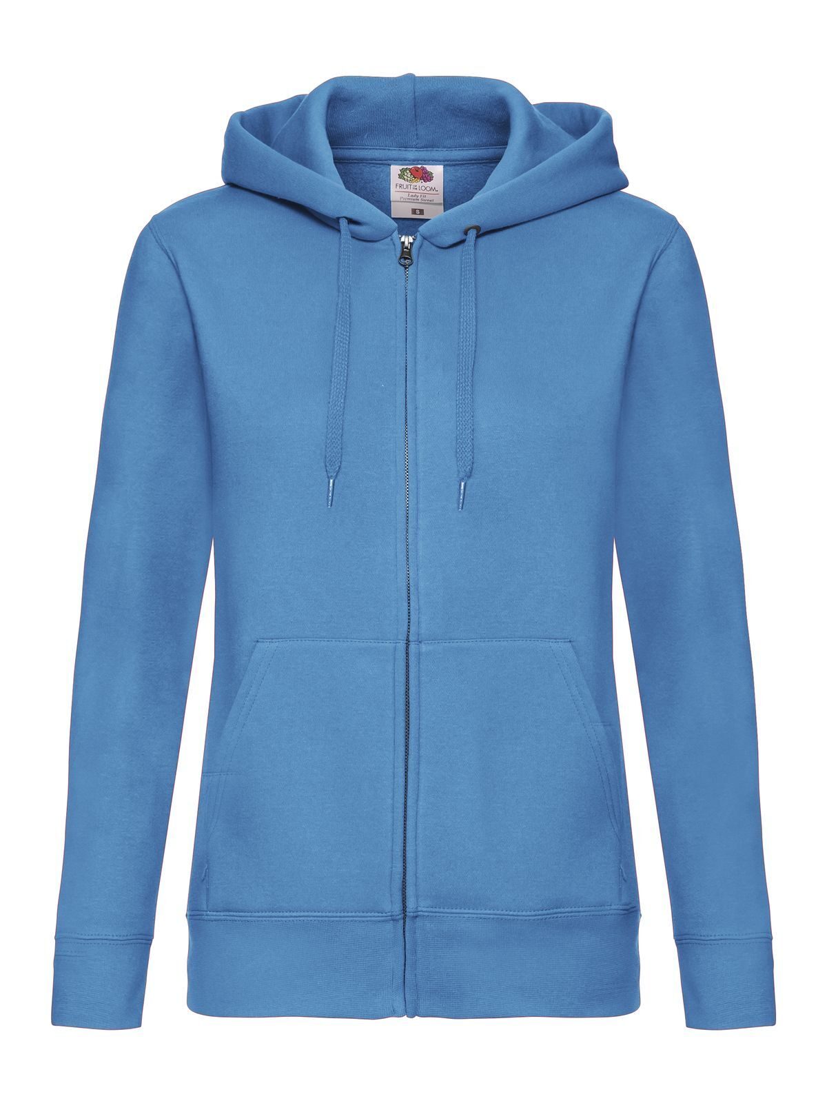 Veste premium pour femme à capuche zippée - Bleu azur