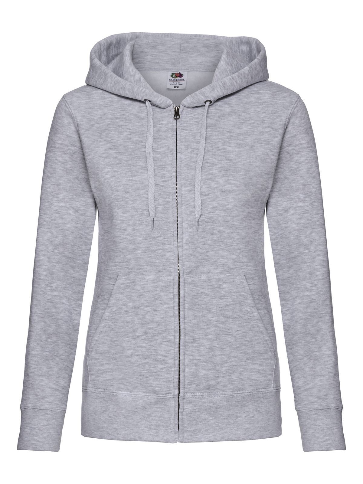 Veste premium pour femme à capuche zippée - 94 - Gris chiné