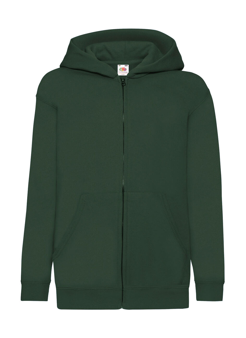 Sweat-shirt à capuche classique pour enfants avec longue fermeture éclair - 38 - Vert bouteille