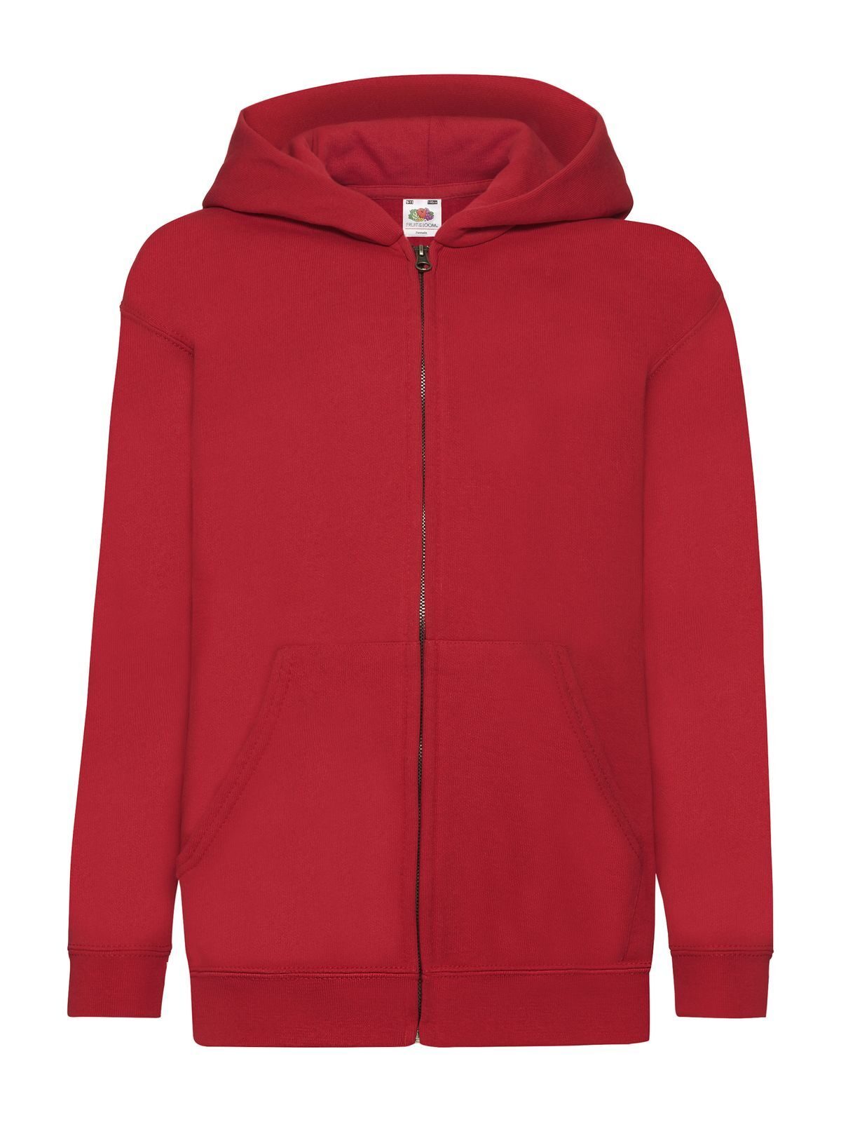 Sweat-shirt à capuche classique pour enfants avec longue fermeture éclair - 40 - Rouge