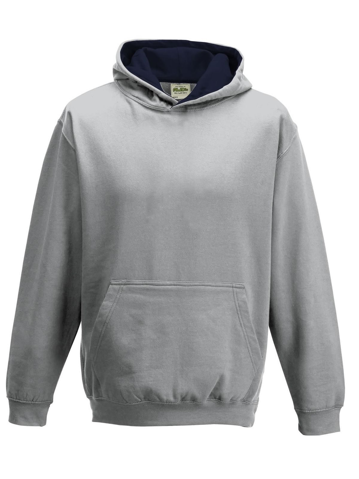 Sweat à capuche bicolore - HGR-FNA - Gris chiné-marine