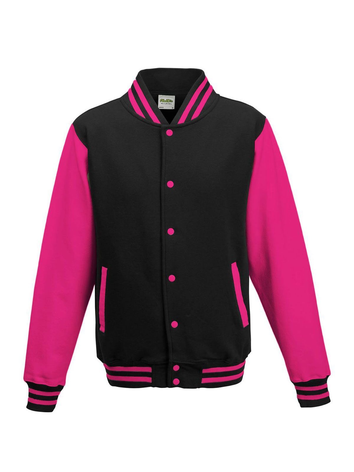 Veste universitaire - JBL - Noir de jais-Rose vif