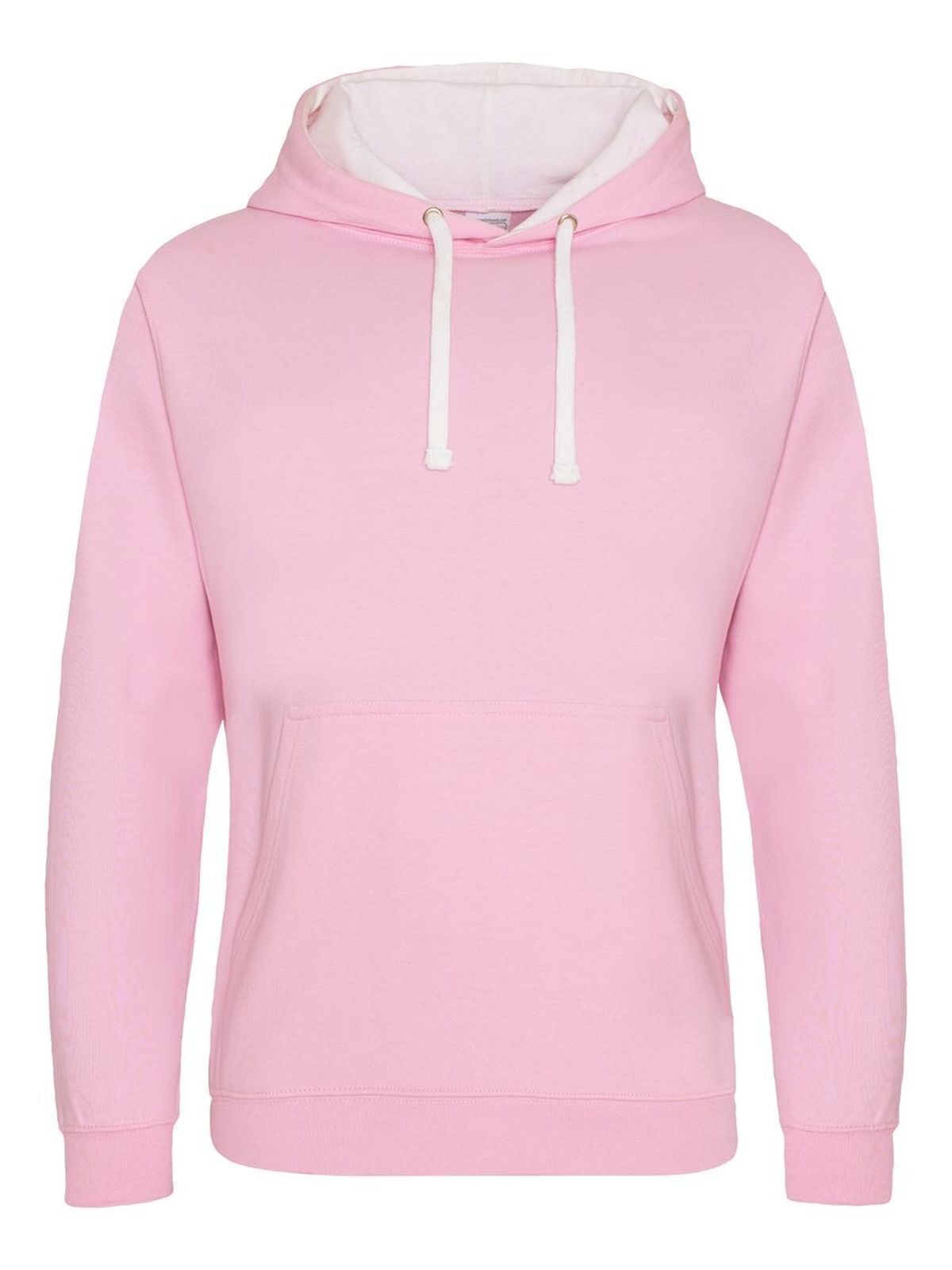 Sweat à capuche bicolore - Rose pâle/blanc arctique