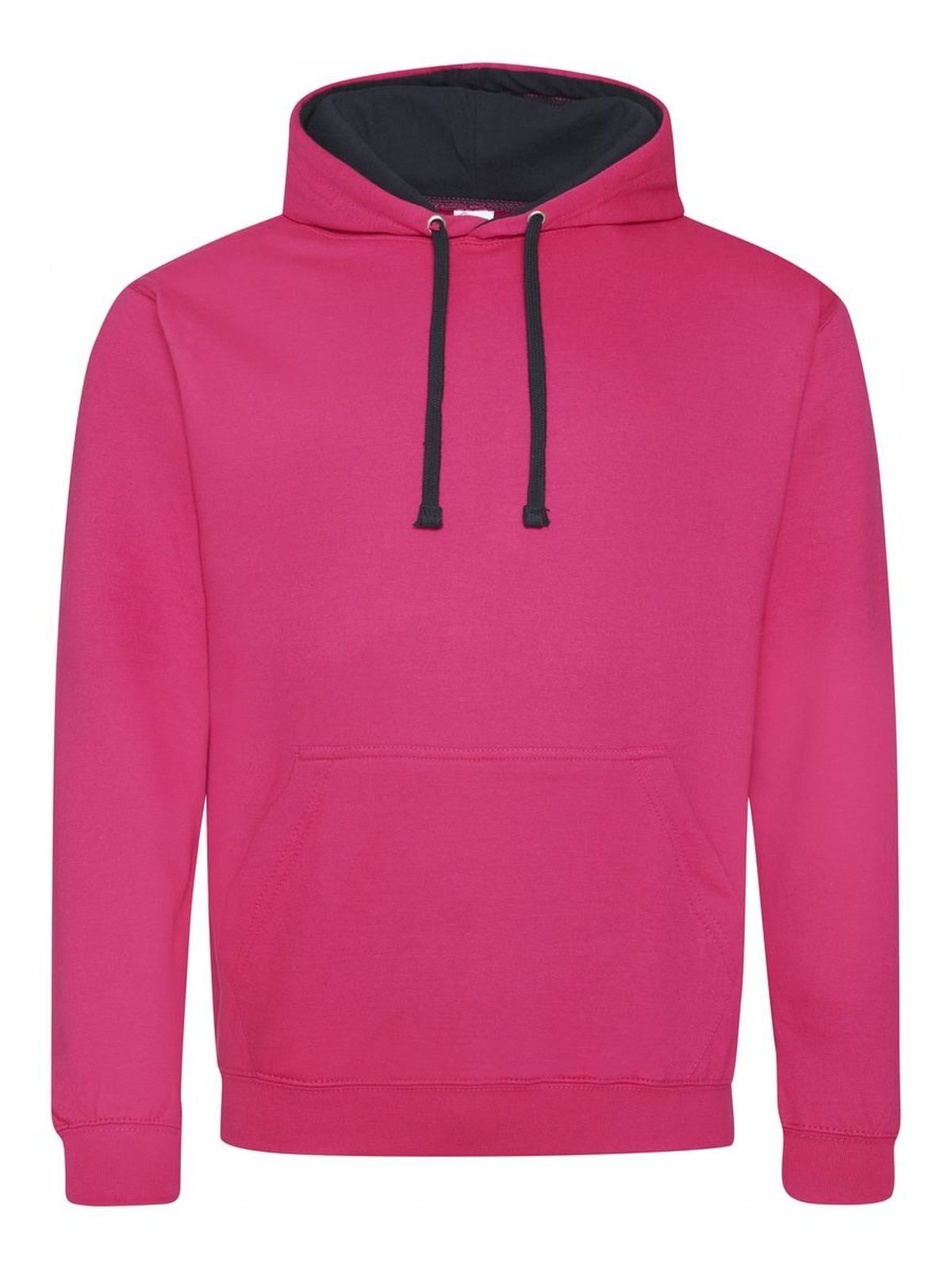Sweat à capuche bicolore - Rose fuchsia/bleu marine