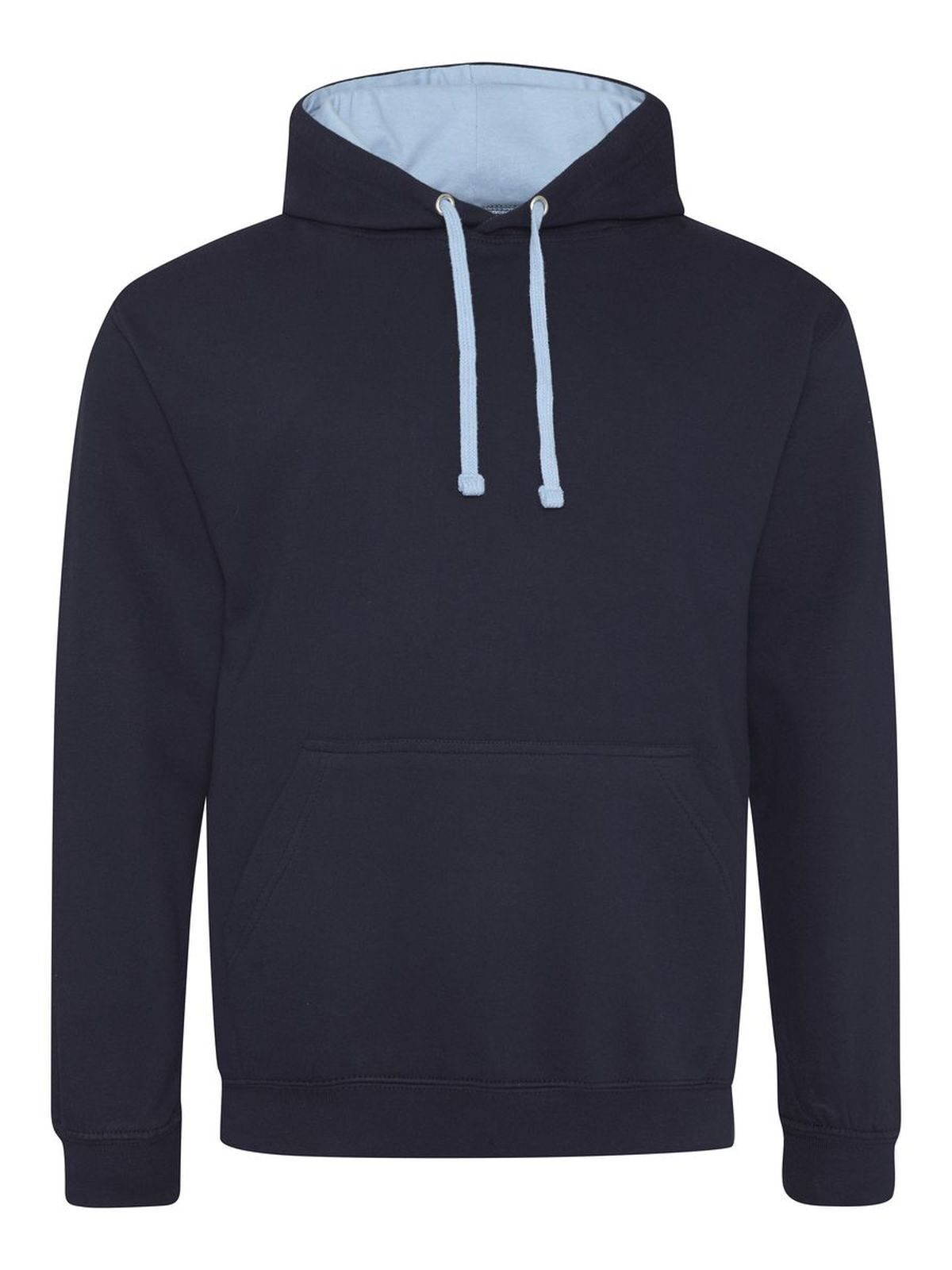 Sweat à capuche bicolore - Nouvelle marine française/ciel