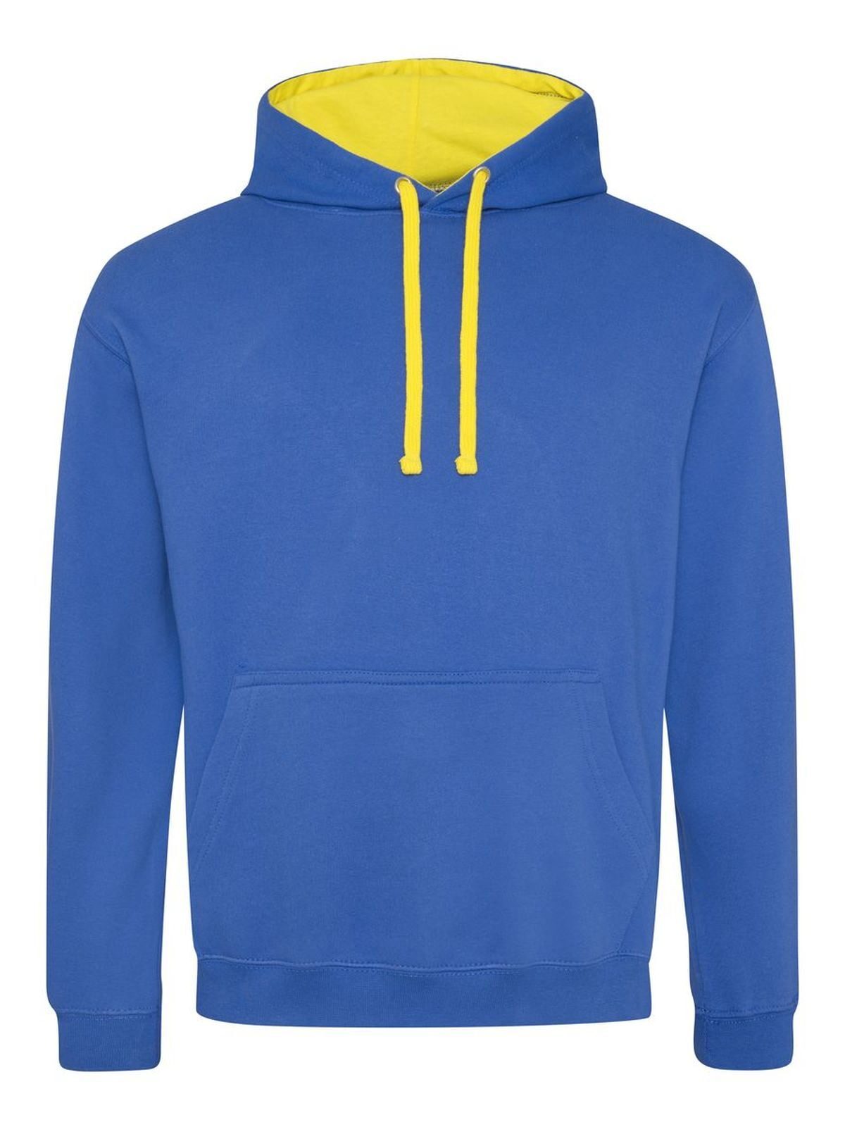 Sweat à capuche bicolore - Jaune royal/soleil