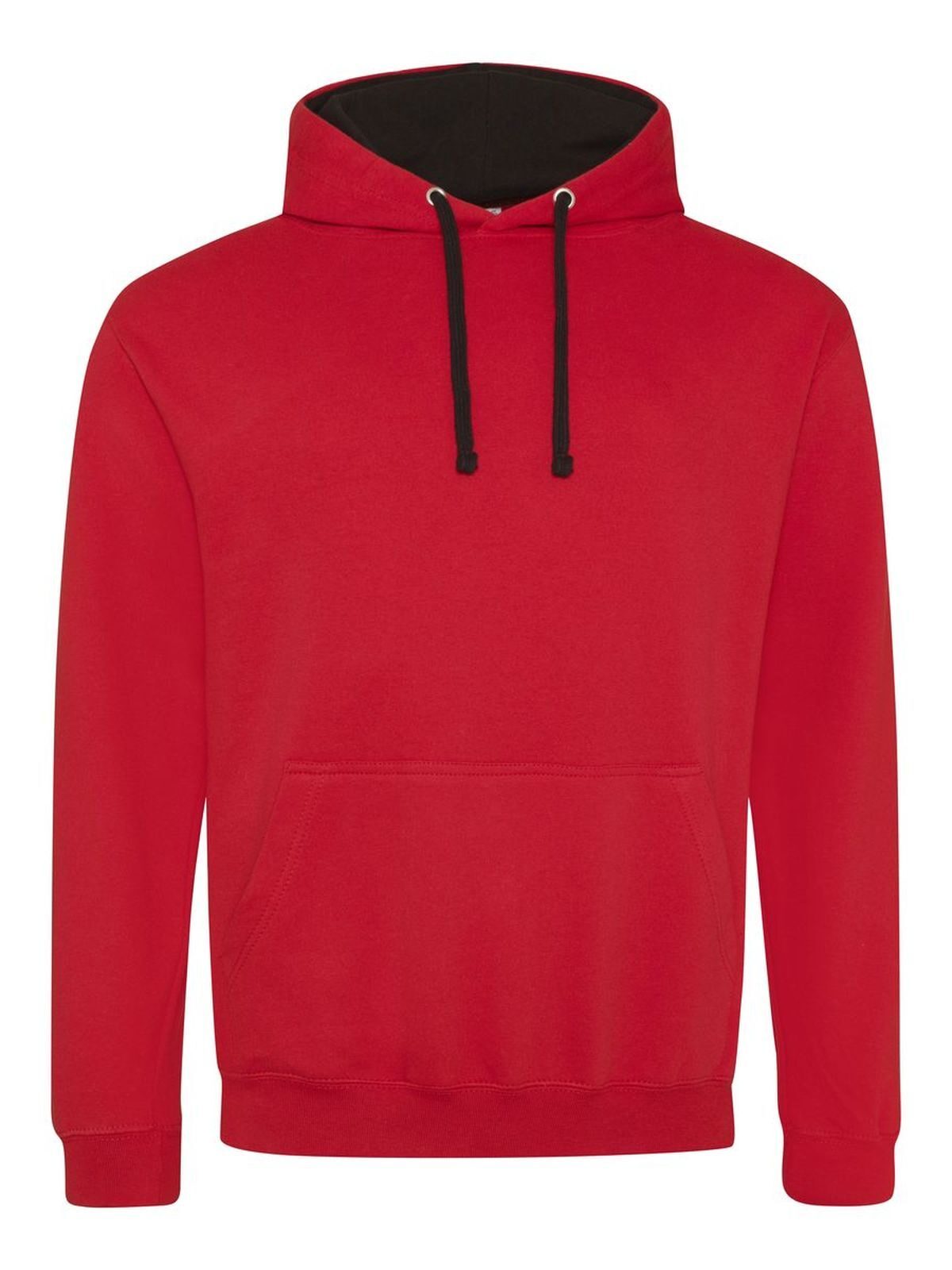 Sweat à capuche bicolore - FIRJBL - FIR-JBL - Rouge feu-Noir de jais