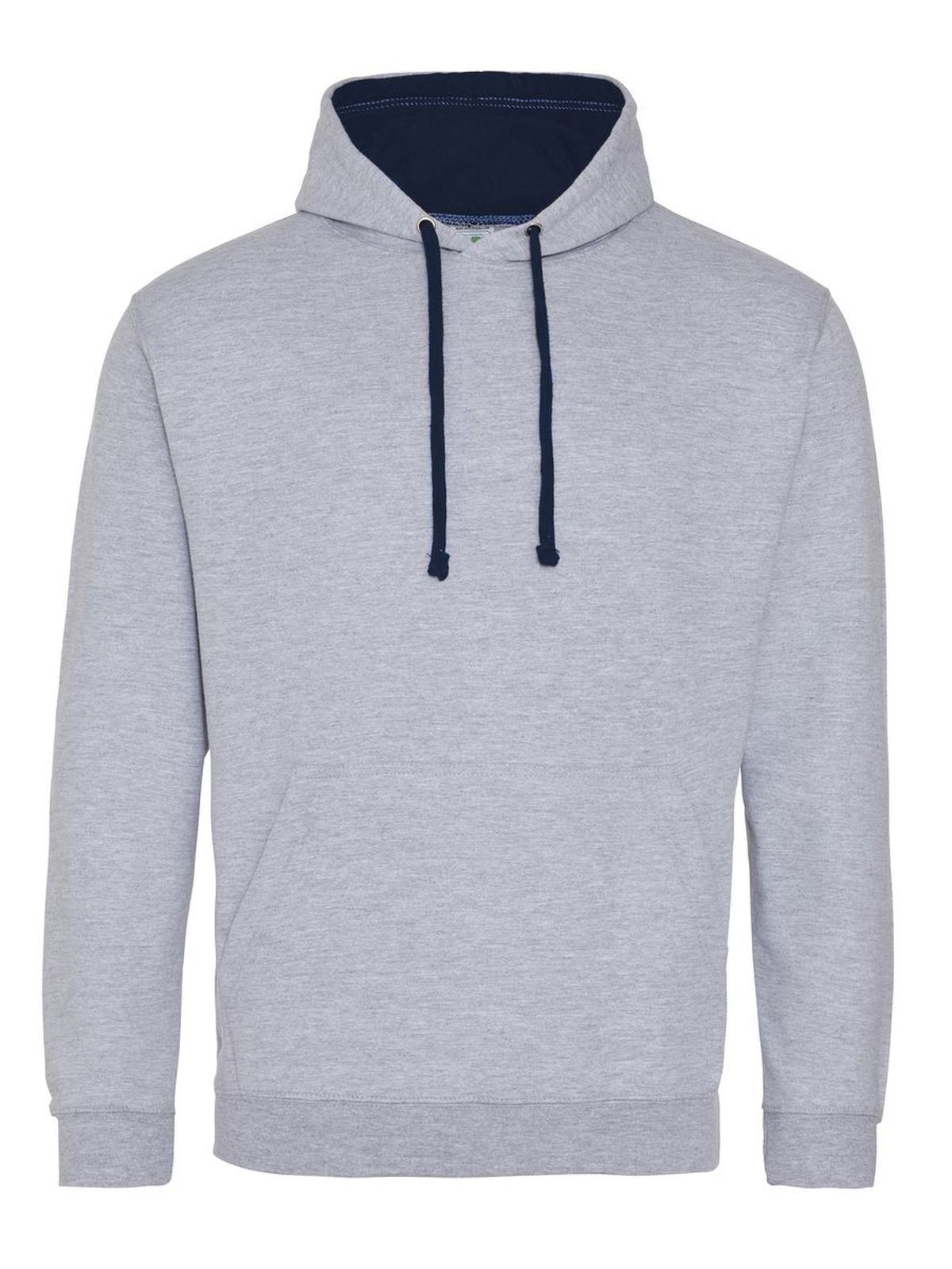 Sweat à capuche bicolore - HGRFNA - HGR-FNA - Gris chiné-marine