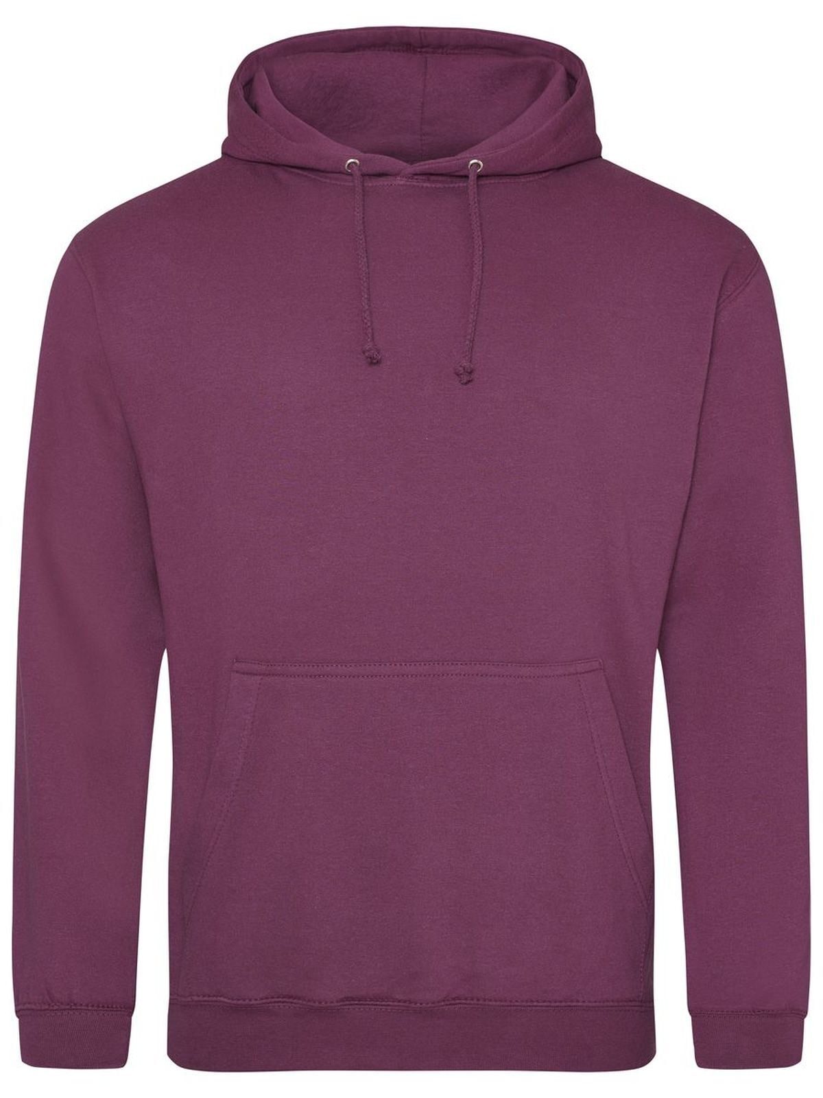 Sweat à capuche universitaire - Prune