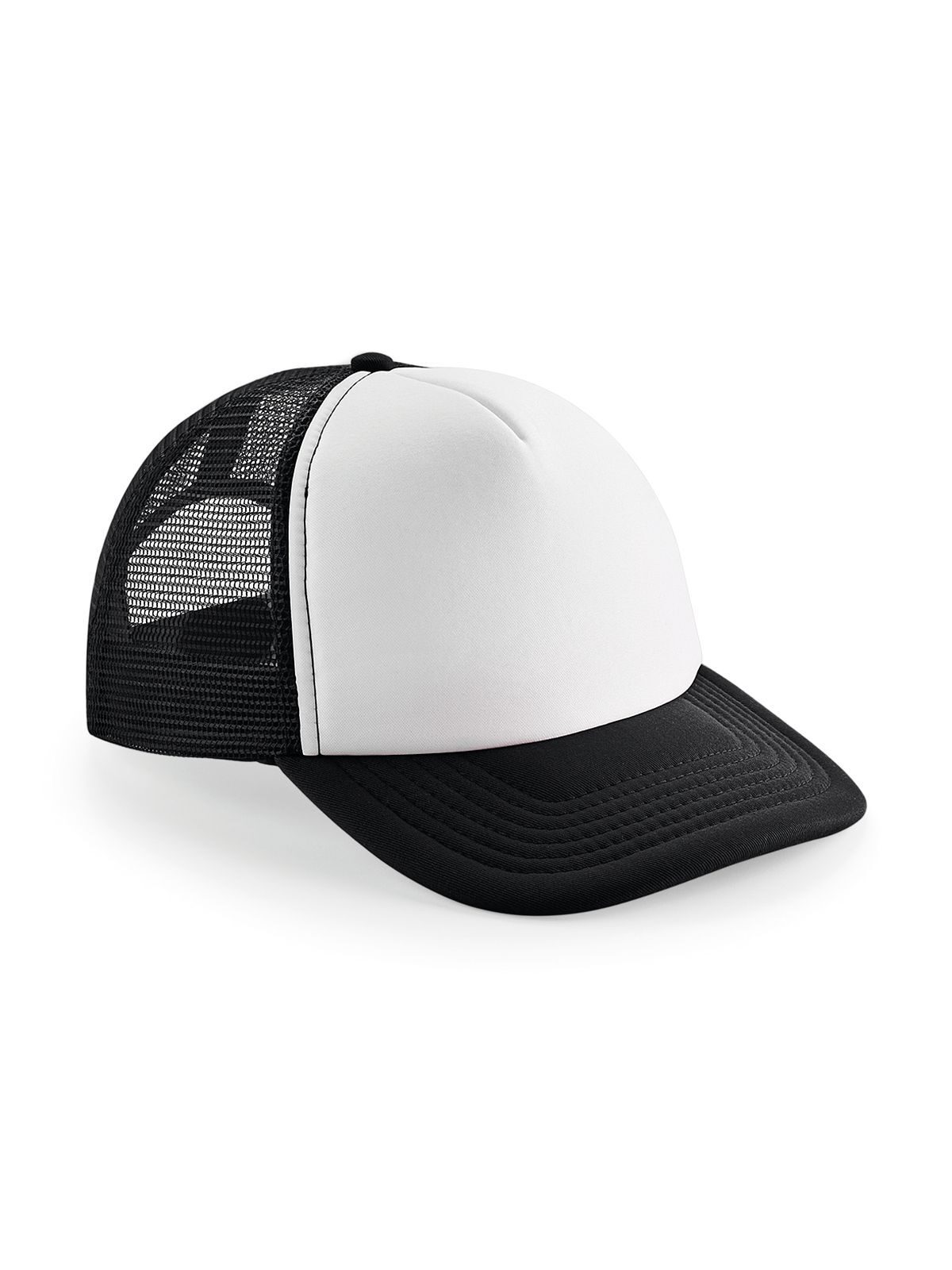 Casquette trucker vintage à fermeture snapback - Noir et blanc