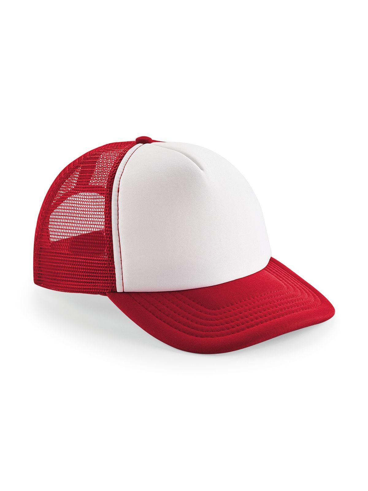 Casquette trucker vintage à fermeture snapback - Rouge/blanc classique