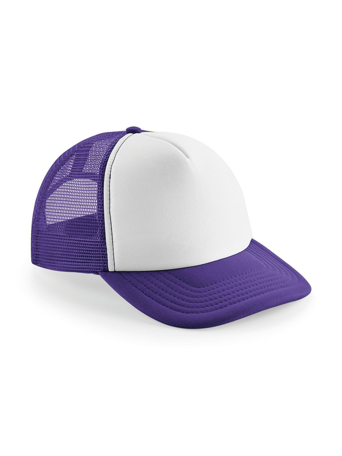 Casquette trucker vintage à fermeture snapback - Violet/blanc